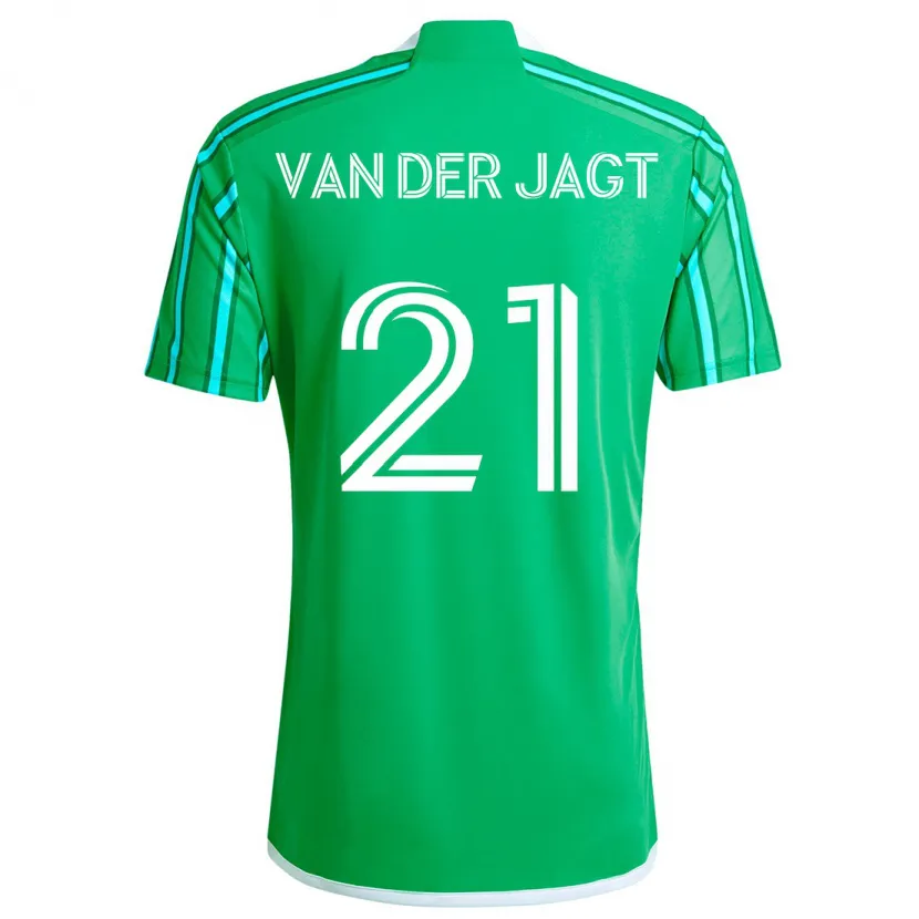 Danxen Kid Olivia Van Der Jagt #21 Green White Home Jersey 2024/25 T-Shirt