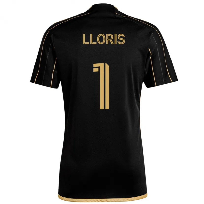 Danxen Kid Hugo Lloris #1 Black Gold Home Jersey 2024/25 T-Shirt