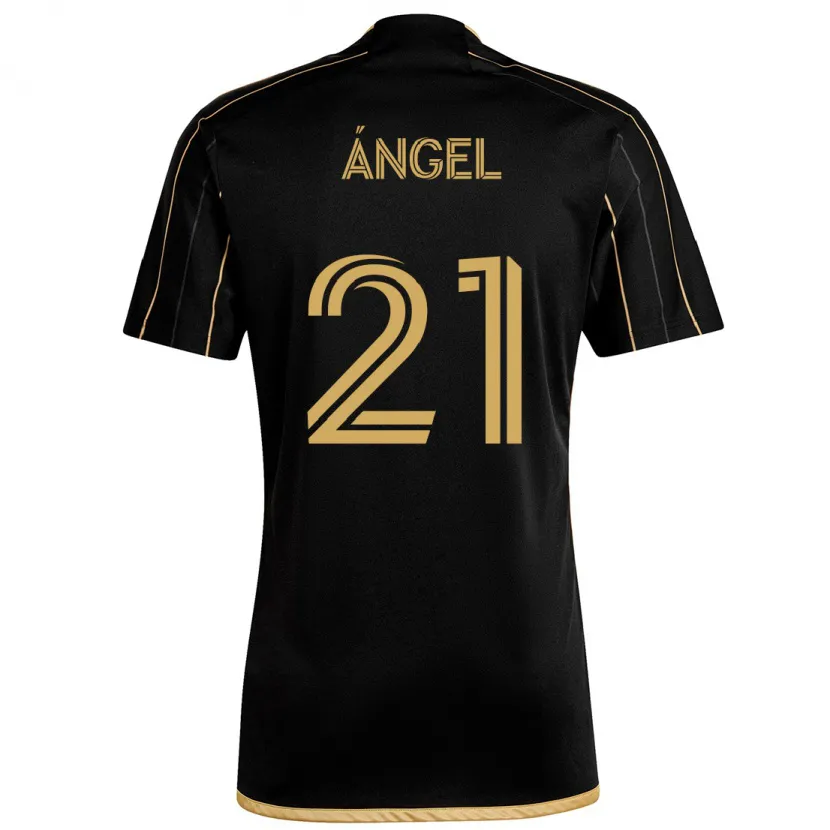 Danxen Kid Tomás Ángel #21 Black Gold Home Jersey 2024/25 T-Shirt