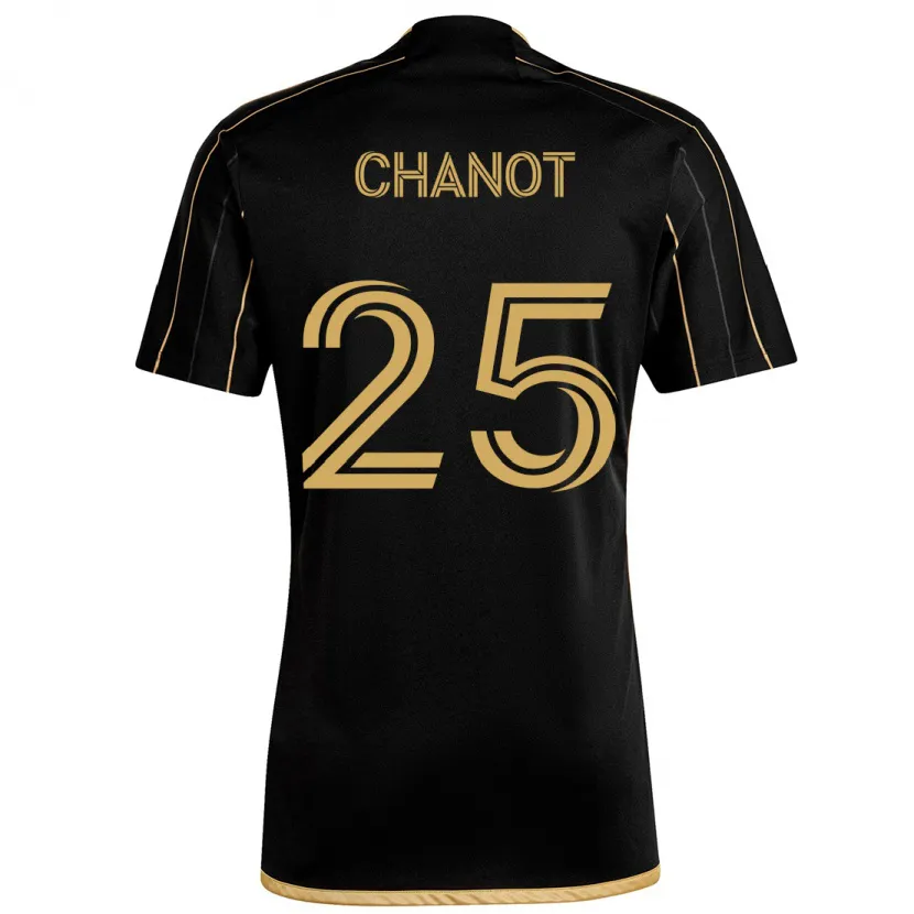 Danxen Kid Maxime Chanot #25 Black Gold Home Jersey 2024/25 T-Shirt