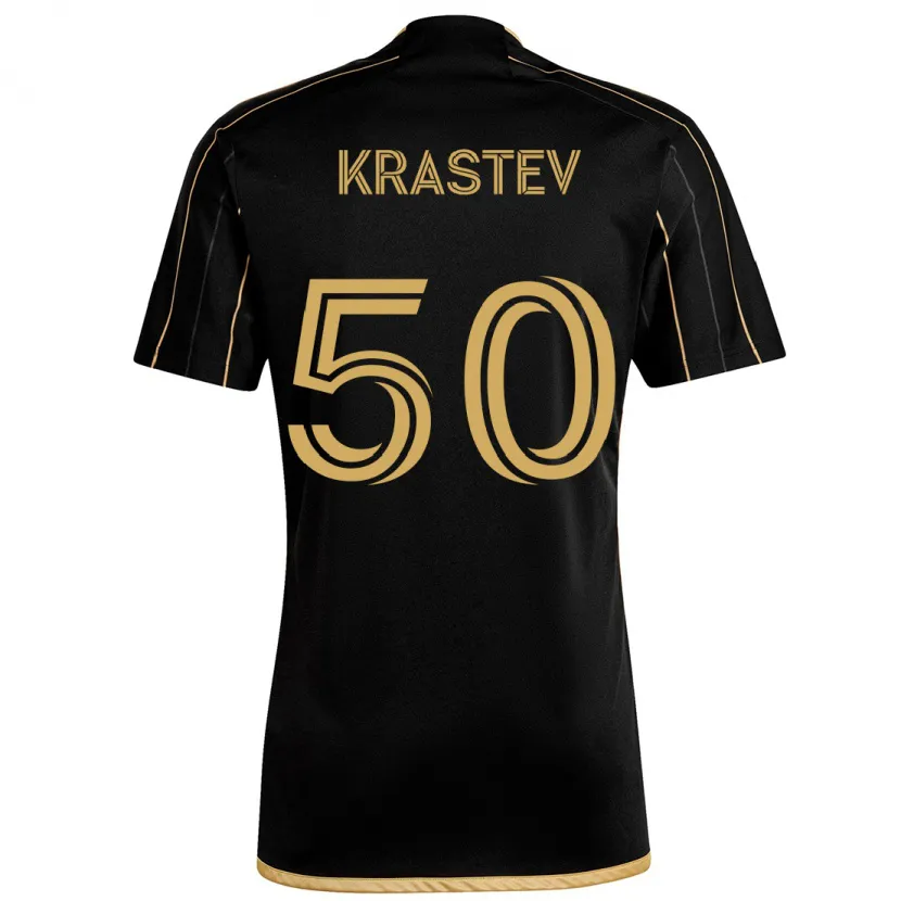 Danxen Kid Filip Krastev #50 Black Gold Home Jersey 2024/25 T-Shirt