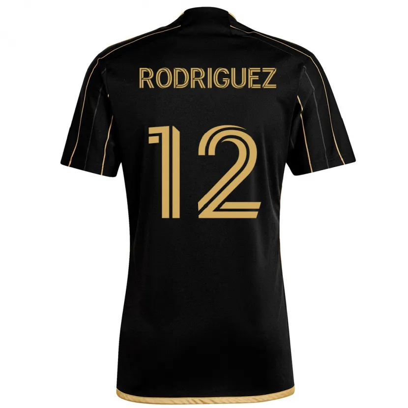 Danxen Kid Jeremi Rodríguez #12 Black Gold Home Jersey 2024/25 T-Shirt