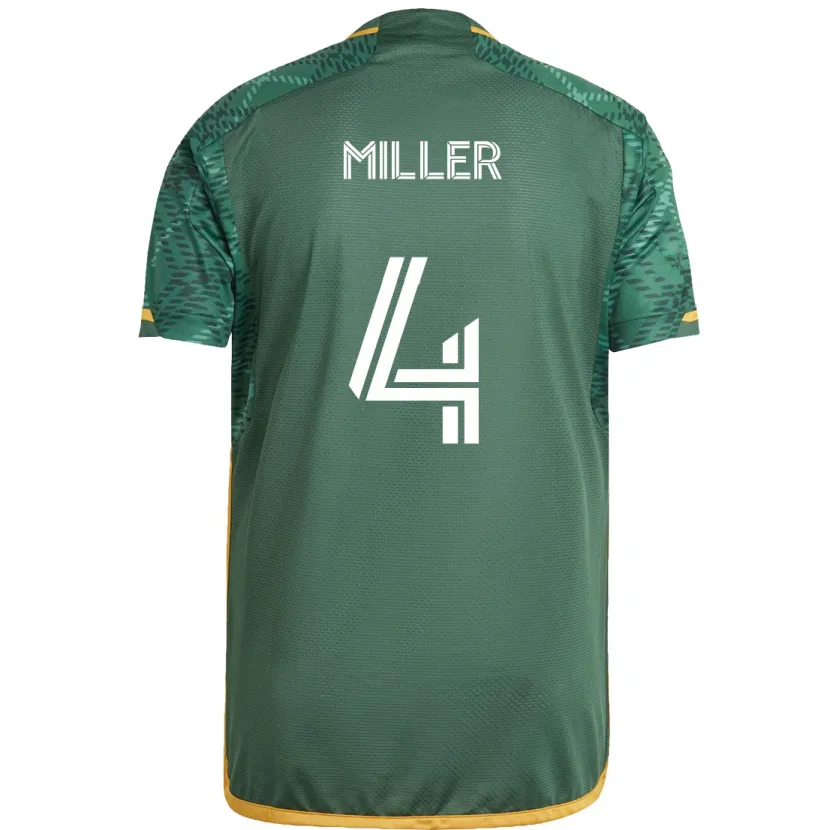 Danxen Kid Kamal Miller #4 Green Orange Home Jersey 2024/25 T-Shirt