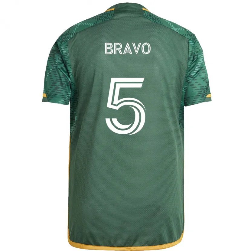 Danxen Kid Claudio Bravo #5 Green Orange Home Jersey 2024/25 T-Shirt