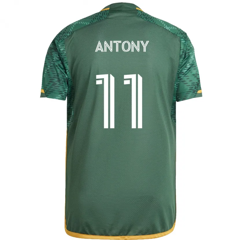 Danxen Kid Antony #11 Green Orange Home Jersey 2024/25 T-Shirt