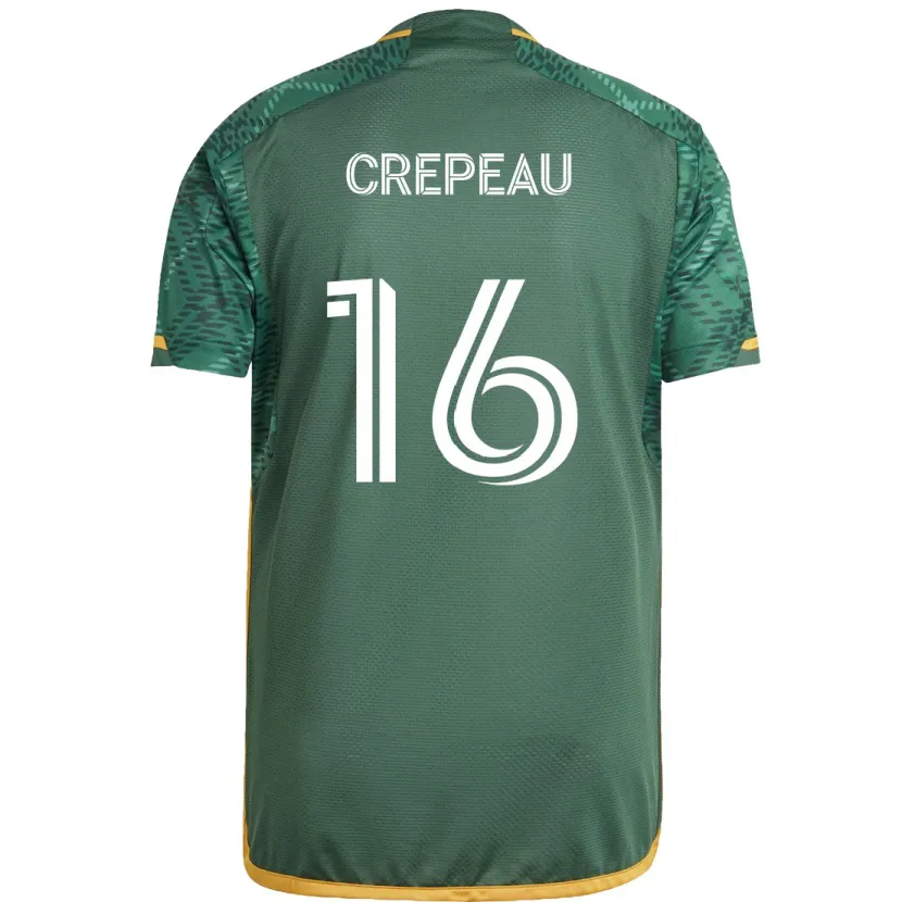 Danxen Kid Maxime Crépeau #16 Green Orange Home Jersey 2024/25 T-Shirt