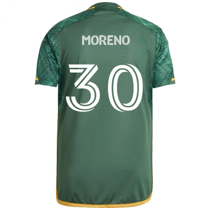 Danxen Kid Santiago Moreno #30 Green Orange Home Jersey 2024/25 T-Shirt