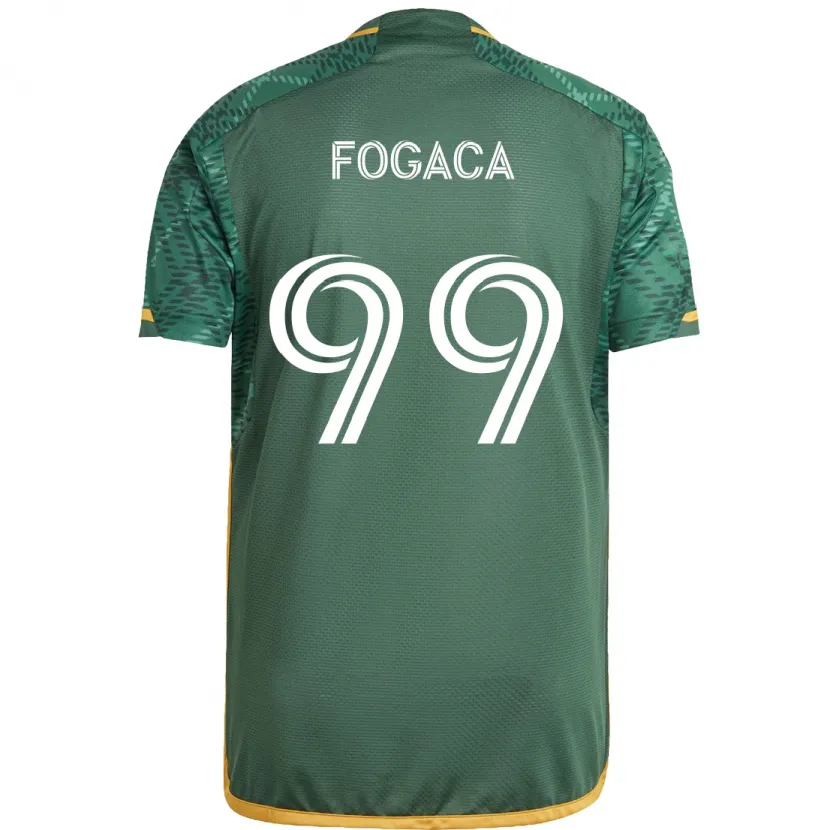 Danxen Kid Nathan Fogaça #99 Green Orange Home Jersey 2024/25 T-Shirt