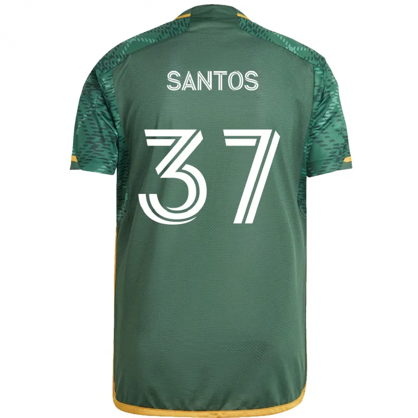 Danxen Kid Noah Santos #37 Green Orange Home Jersey 2024/25 T-Shirt