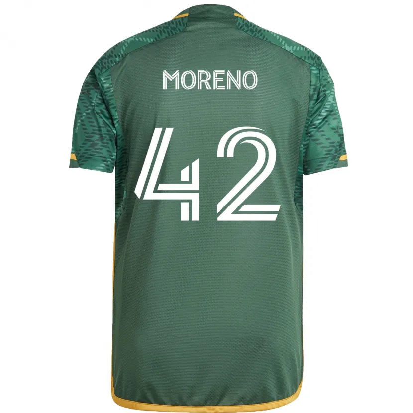 Danxen Kid Alexis Moreno #42 Green Orange Home Jersey 2024/25 T-Shirt