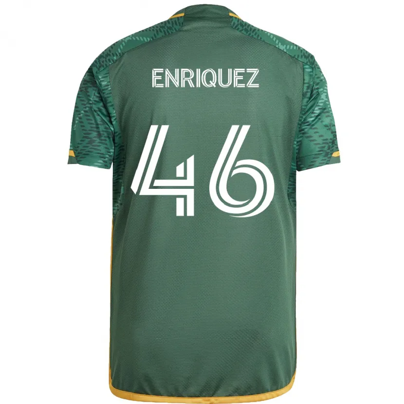 Danxen Kid Adolfo Enriquez #46 Green Orange Home Jersey 2024/25 T-Shirt