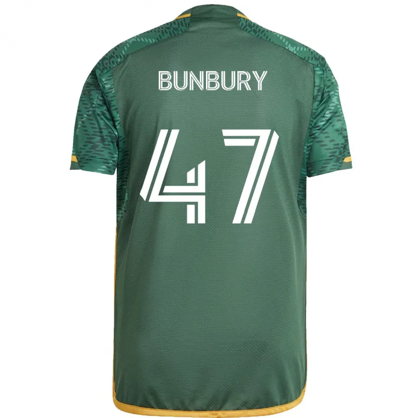 Danxen Kid Mataeo Bunbury #47 Green Orange Home Jersey 2024/25 T-Shirt