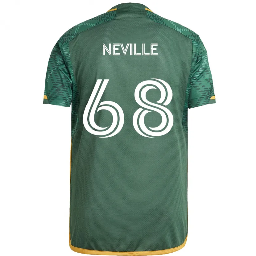 Danxen Kid Harvey Neville #68 Green Orange Home Jersey 2024/25 T-Shirt