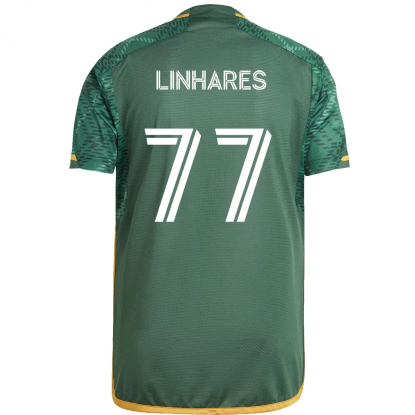 Danxen Kid Kyle Linhares #77 Green Orange Home Jersey 2024/25 T-Shirt