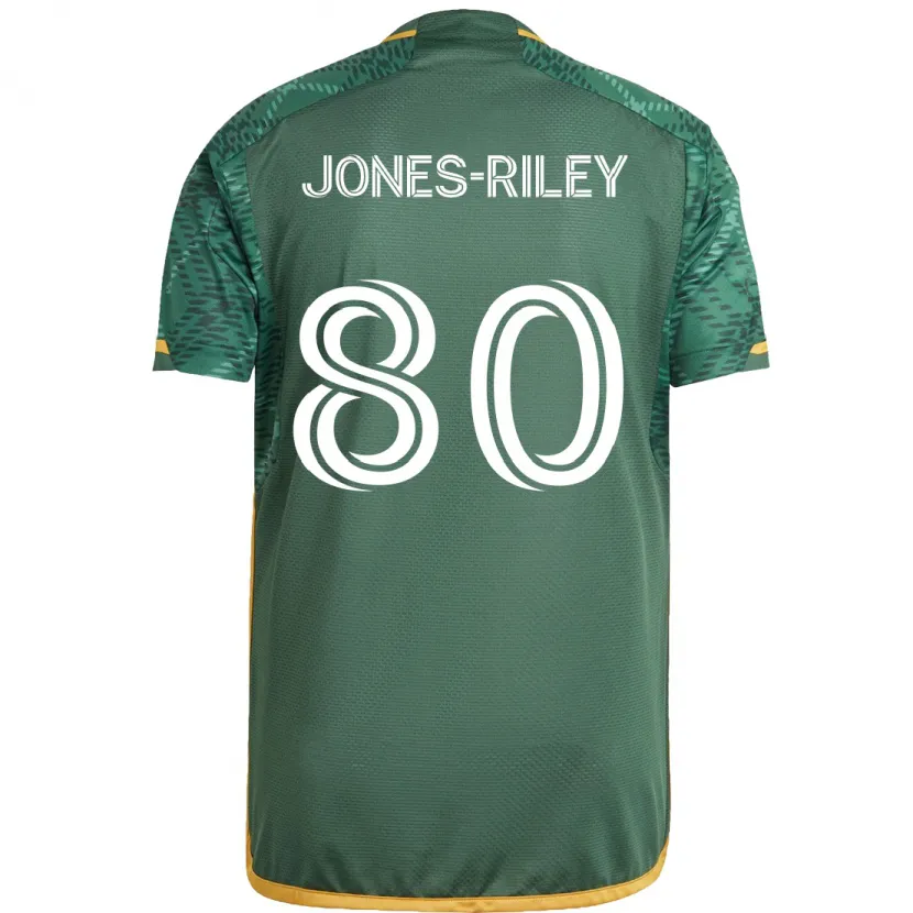 Danxen Kid Jaden Jones-Riley #80 Green Orange Home Jersey 2024/25 T-Shirt