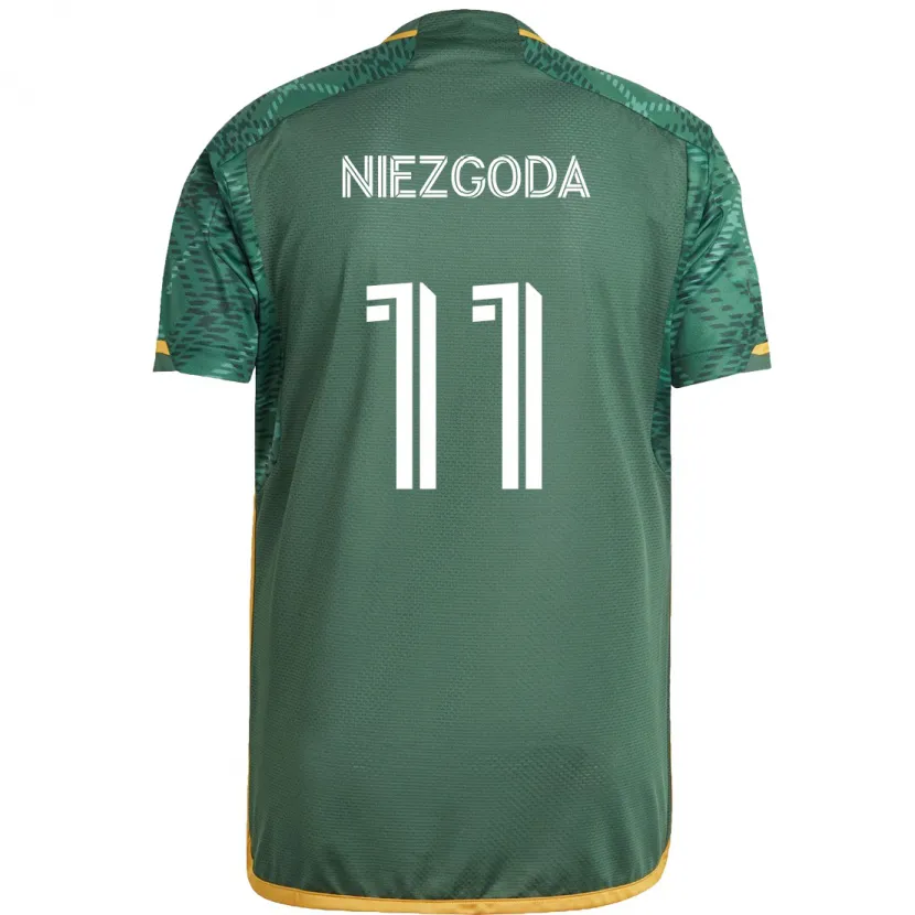 Danxen Kid Jaroslaw Niezgoda #11 Green Orange Home Jersey 2024/25 T-Shirt