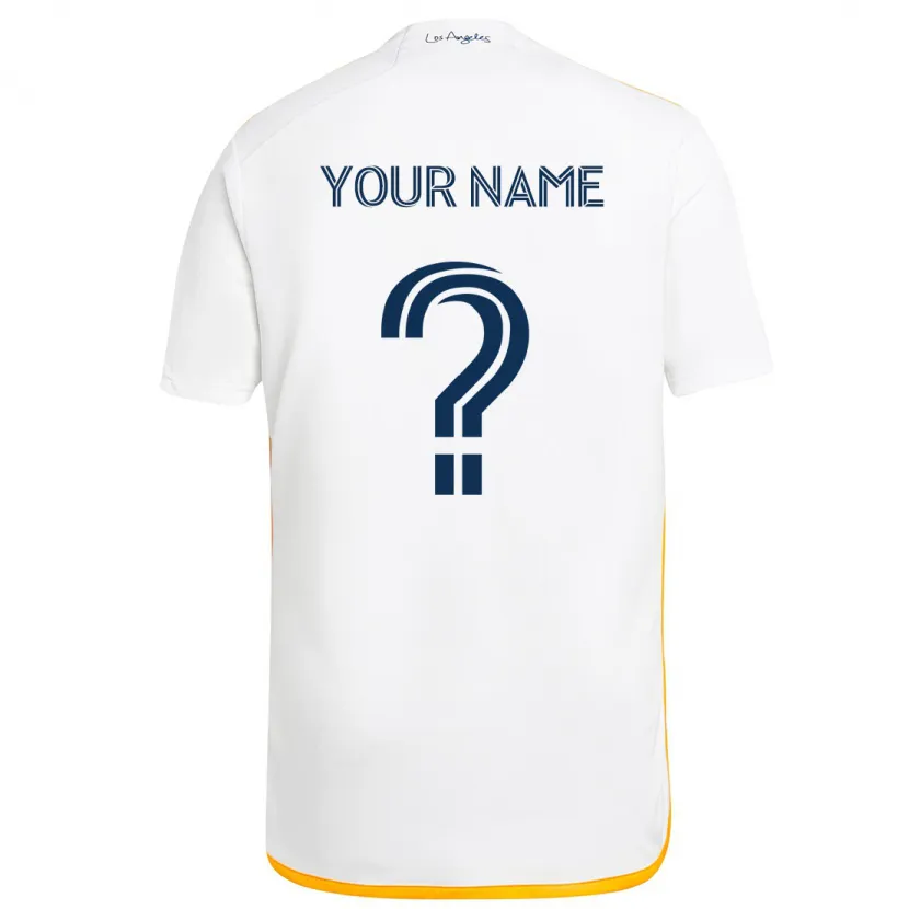 Danxen Kid Your Name #0 White Yellow Home Jersey 2024/25 T-Shirt