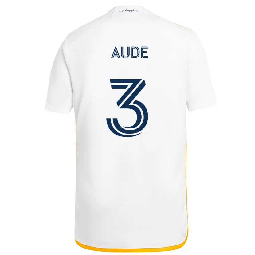 Danxen Kid Julián Aude #3 White Yellow Home Jersey 2024/25 T-Shirt