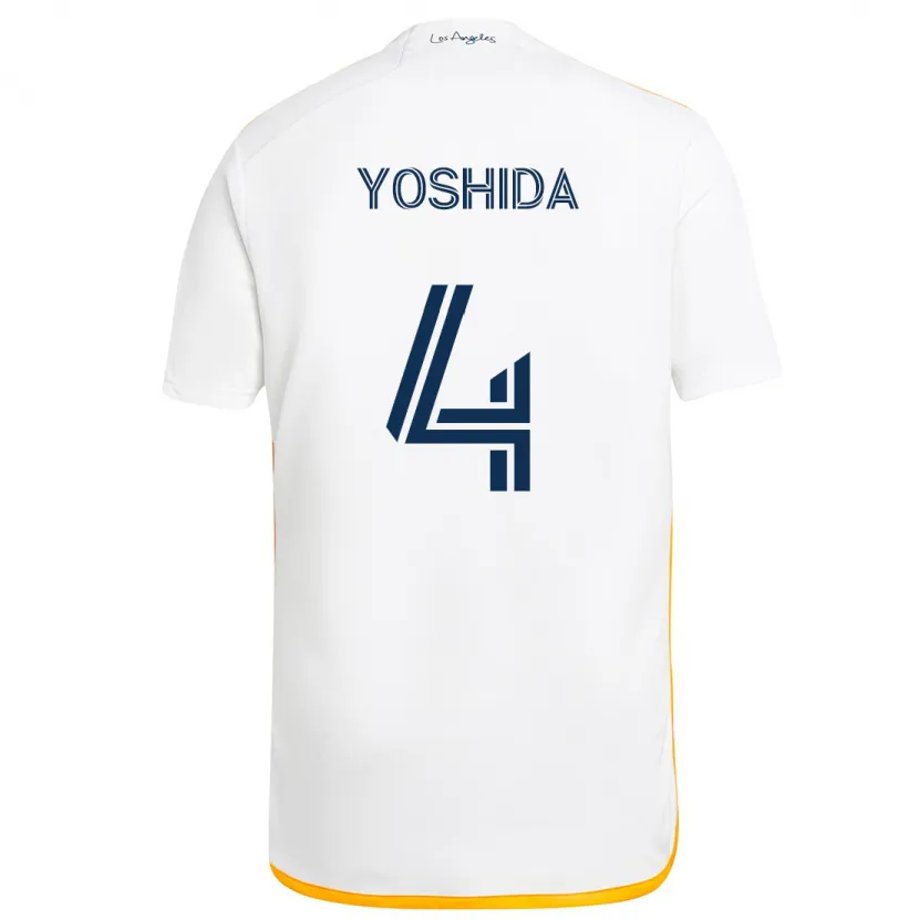 Danxen Kid Maya Yoshida #4 White Yellow Home Jersey 2024/25 T-Shirt