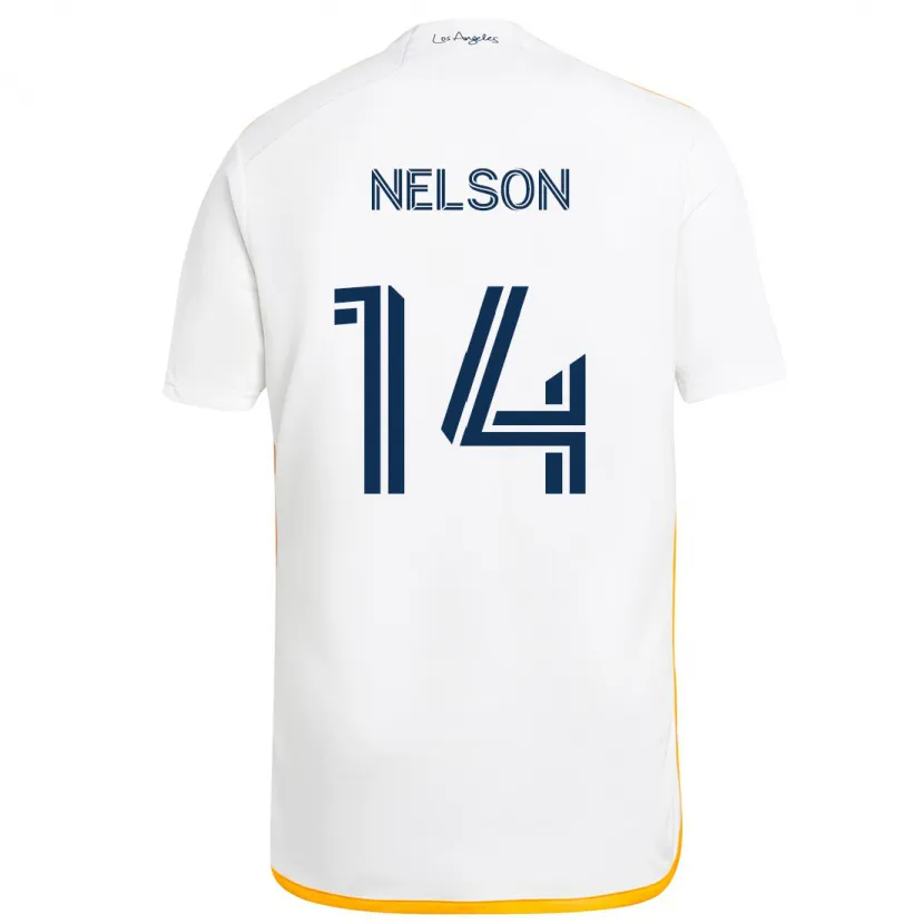 Danxen Kid John Nelson #14 White Yellow Home Jersey 2024/25 T-Shirt