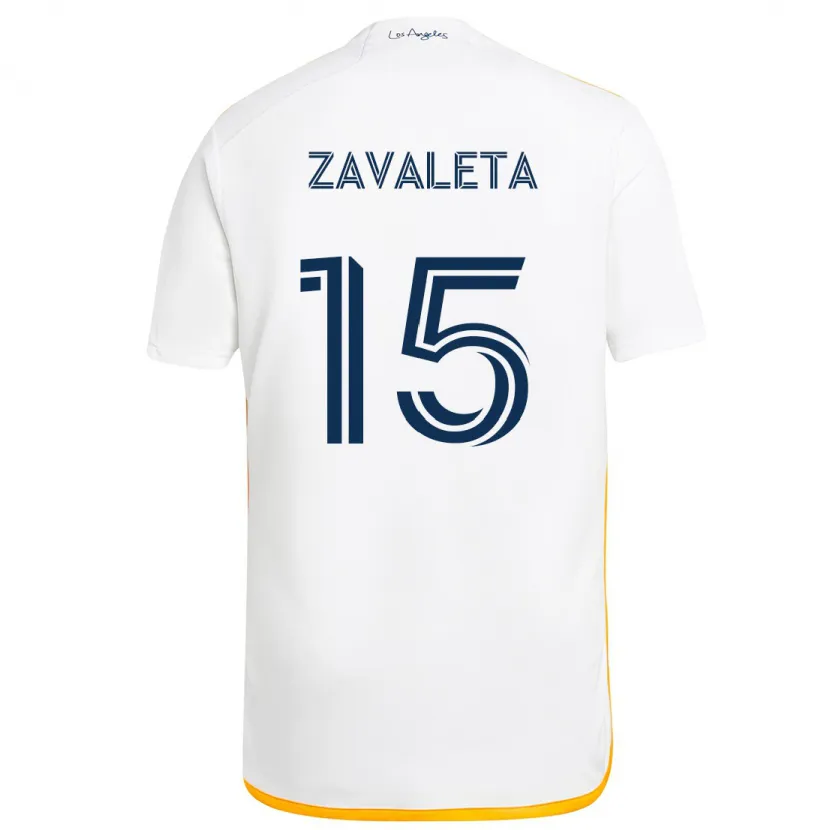 Danxen Kid Eriq Zavaleta #15 White Yellow Home Jersey 2024/25 T-Shirt