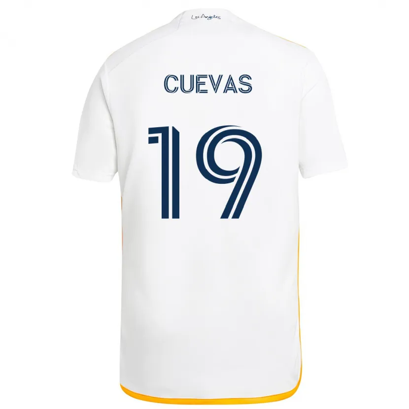 Danxen Kid Mauricio Cuevas #19 White Yellow Home Jersey 2024/25 T-Shirt