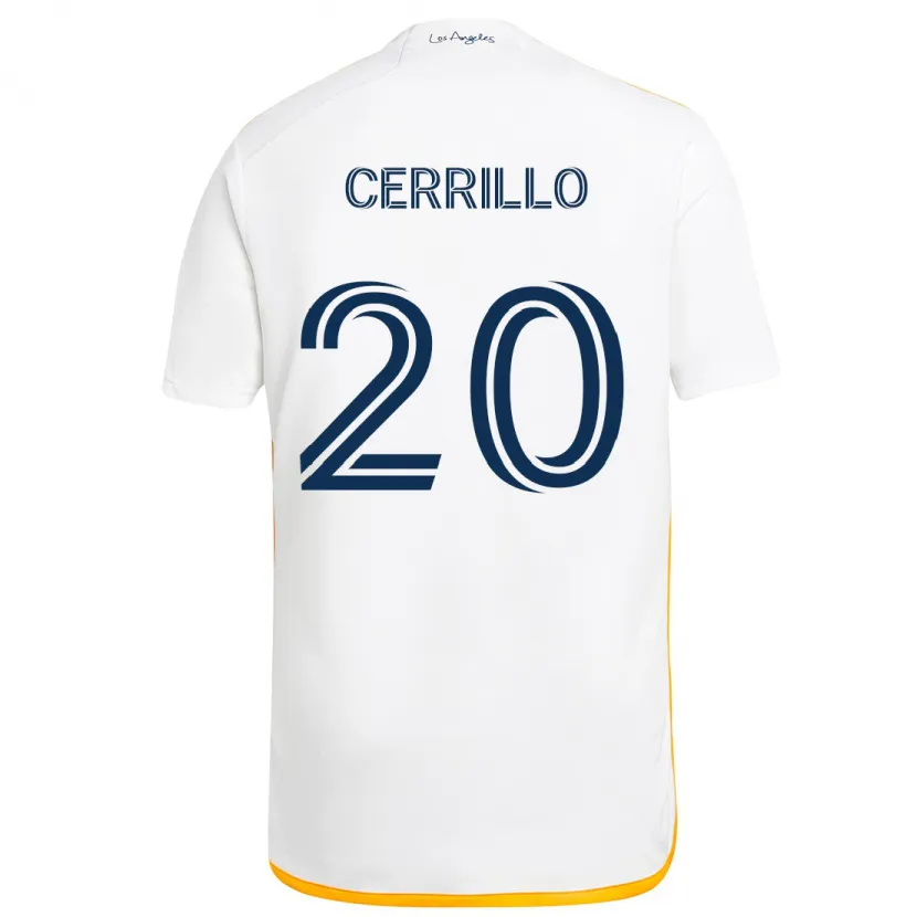 Danxen Kid Edwin Cerrillo #20 White Yellow Home Jersey 2024/25 T-Shirt