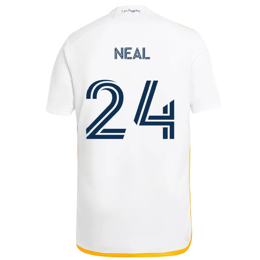 Danxen Kid Jalen Neal #24 White Yellow Home Jersey 2024/25 T-Shirt