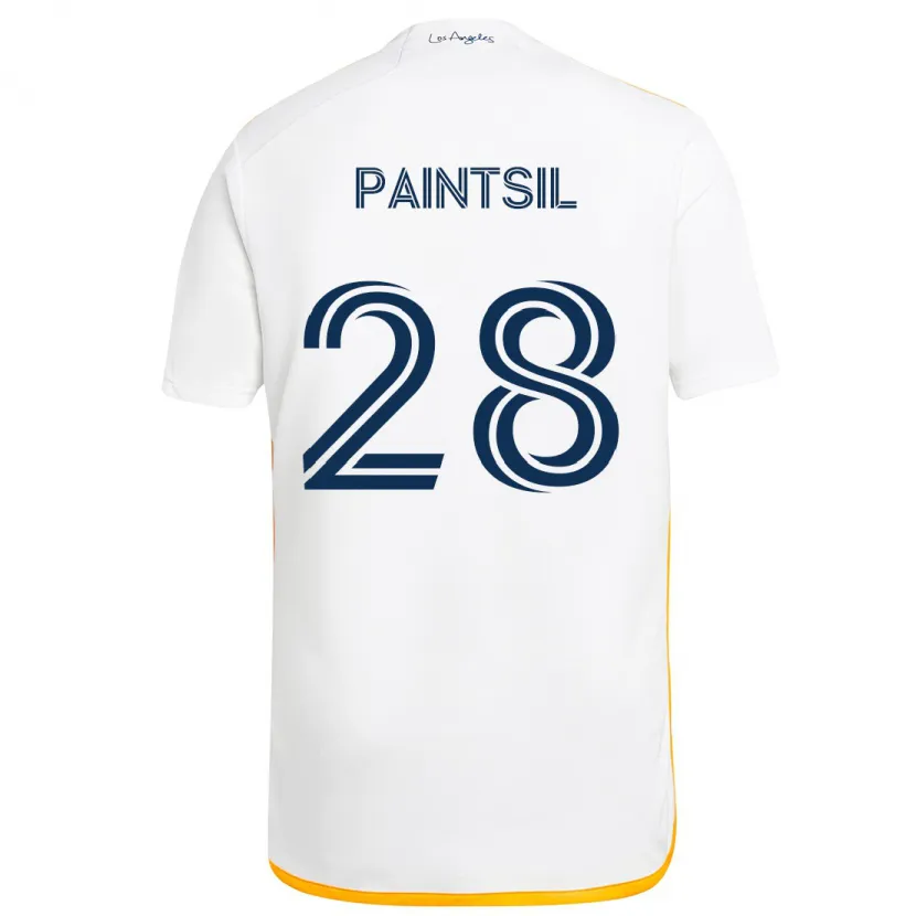 Danxen Kid Joseph Paintsil #28 White Yellow Home Jersey 2024/25 T-Shirt