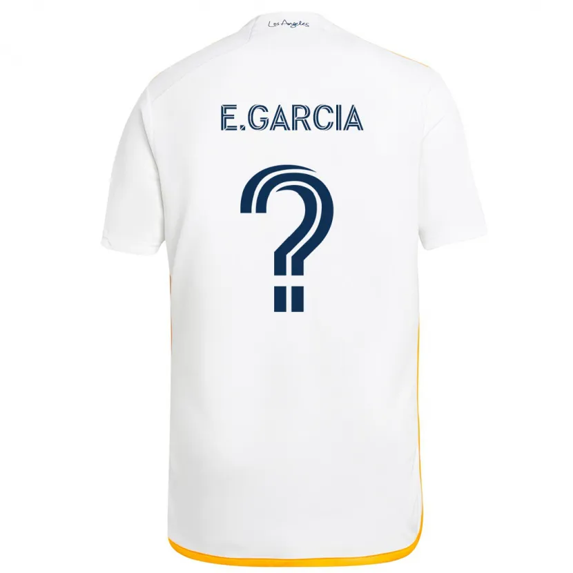 Danxen Kid Emiliano Garcia #0 White Yellow Home Jersey 2024/25 T-Shirt