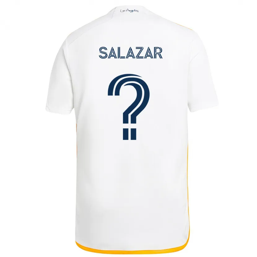 Danxen Kid Enrique Salazar #0 White Yellow Home Jersey 2024/25 T-Shirt