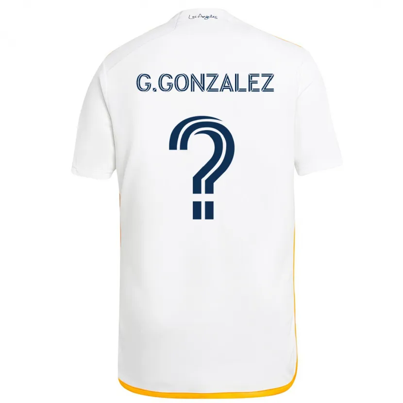 Danxen Kid Gustavo Gonzalez #0 White Yellow Home Jersey 2024/25 T-Shirt