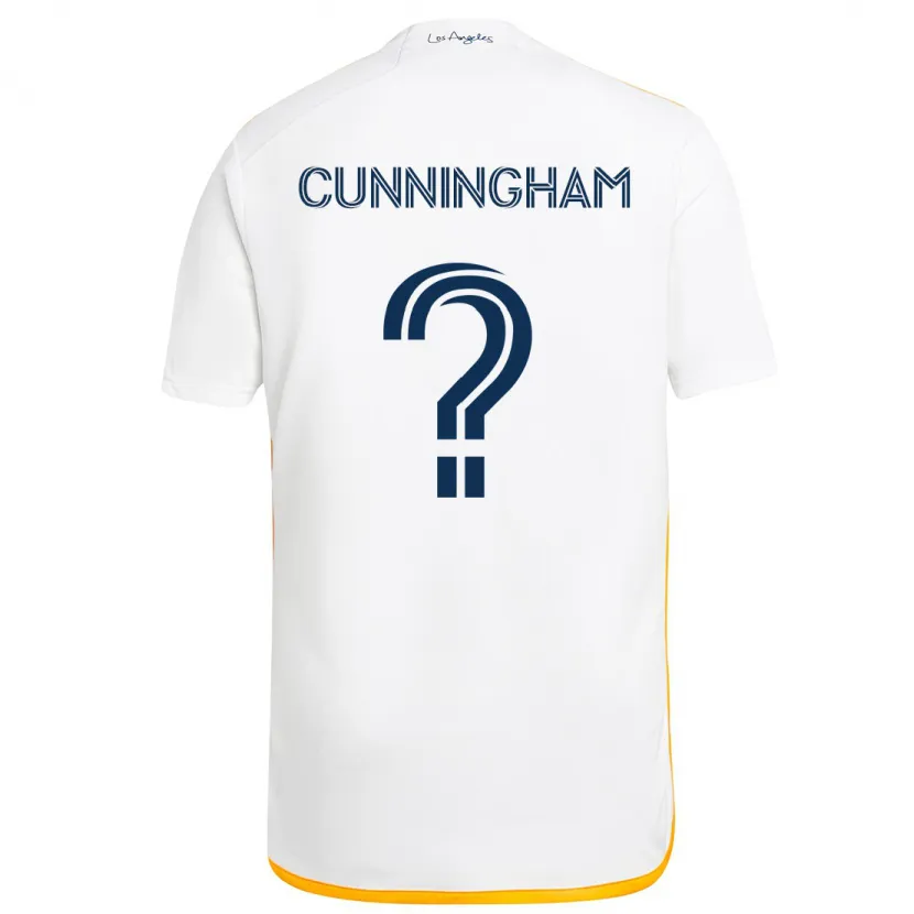 Danxen Kid Joaquin Cunningham #0 White Yellow Home Jersey 2024/25 T-Shirt