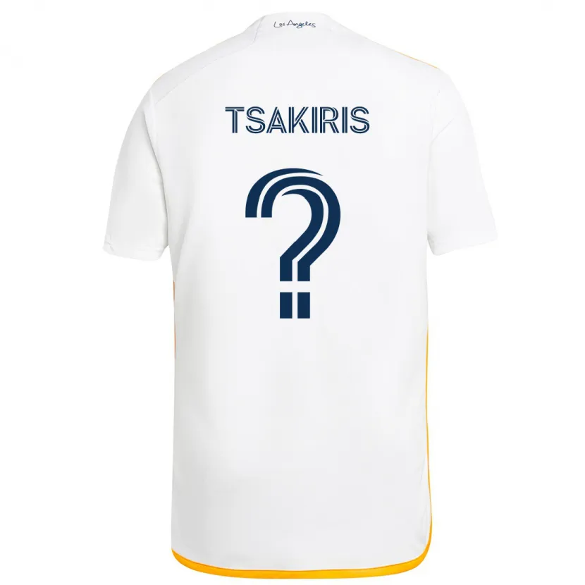 Danxen Kid Mateo Tsakiris #0 White Yellow Home Jersey 2024/25 T-Shirt