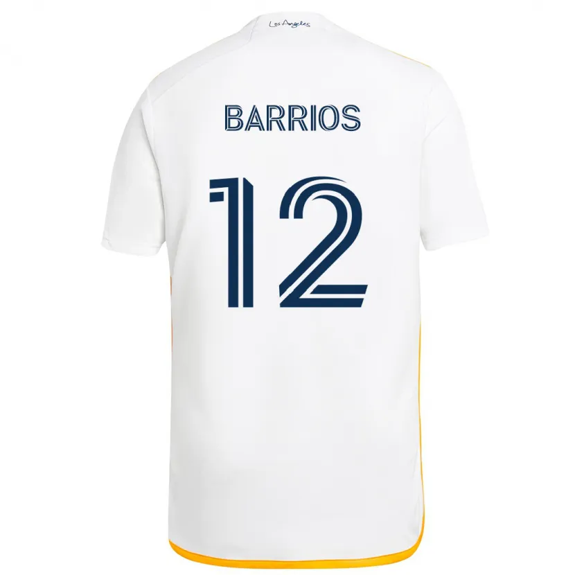 Danxen Kid Michael Barrios #12 White Yellow Home Jersey 2024/25 T-Shirt