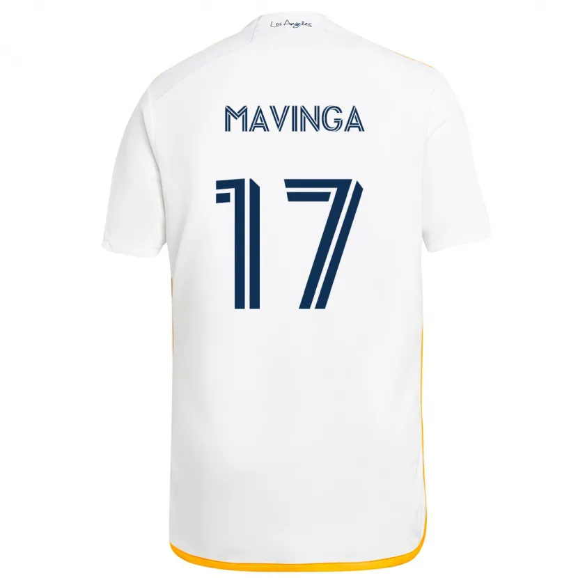 Danxen Kid Chris Mavinga #17 White Yellow Home Jersey 2024/25 T-Shirt