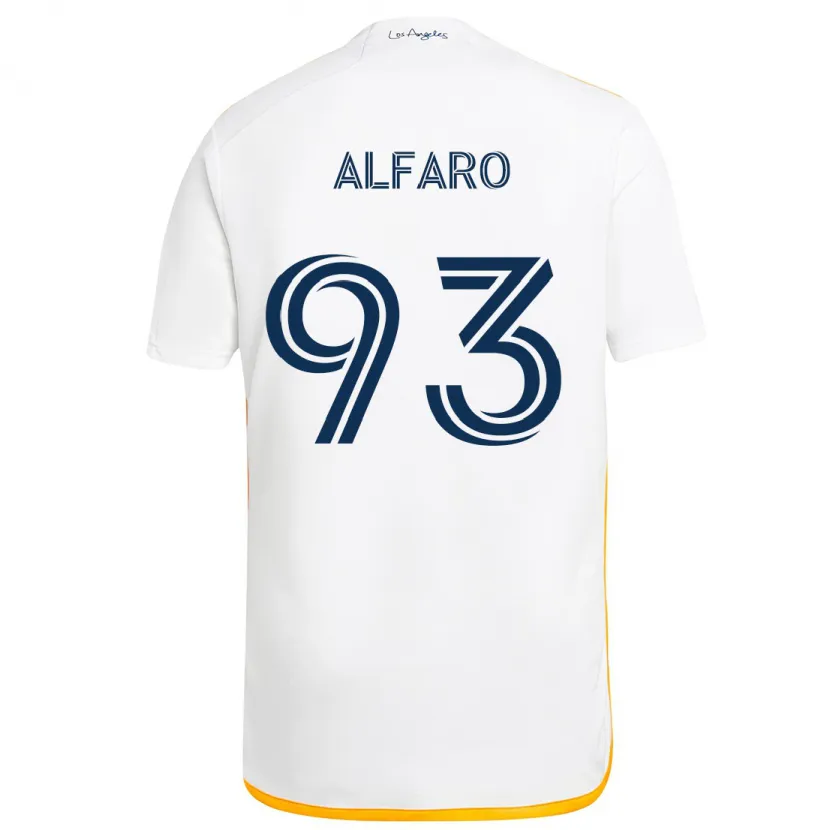 Danxen Kid Tony Alfaro #93 White Yellow Home Jersey 2024/25 T-Shirt