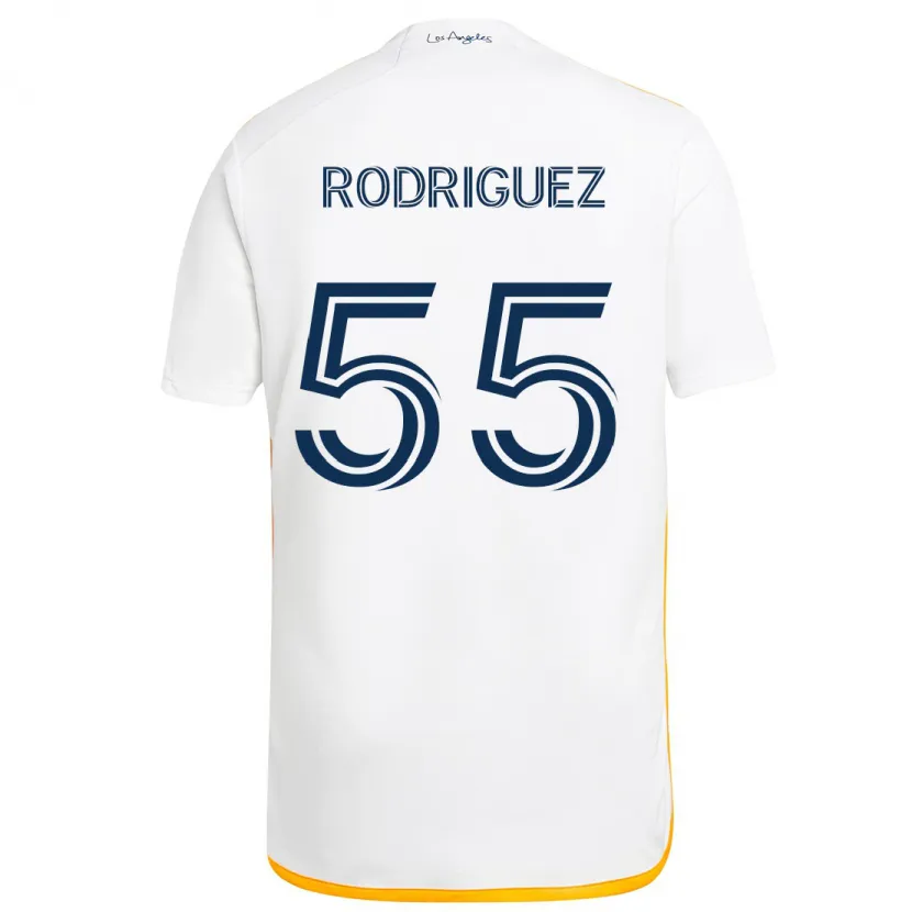 Danxen Kid Diego Rodriguez #55 White Yellow Home Jersey 2024/25 T-Shirt