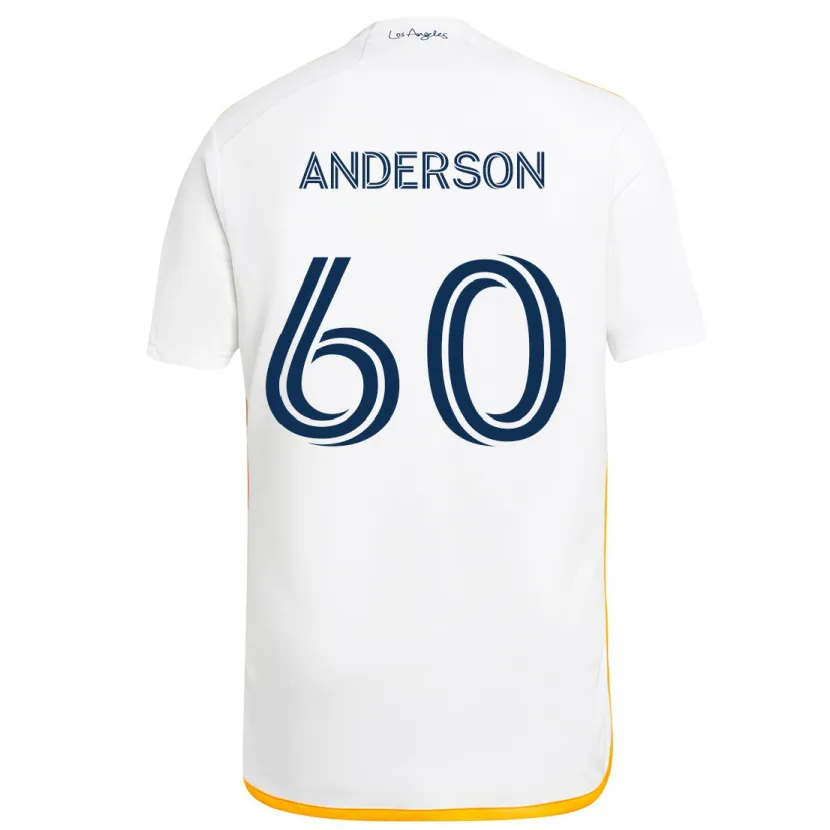 Danxen Kid Nolan Anderson #60 White Yellow Home Jersey 2024/25 T-Shirt