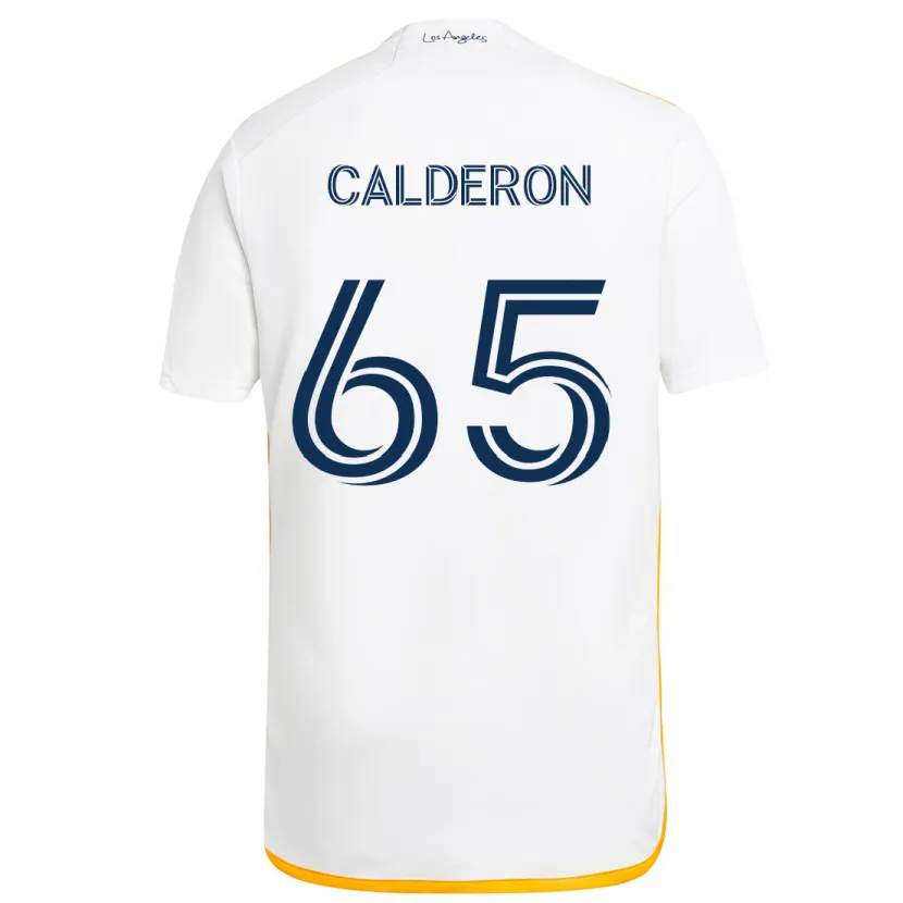 Danxen Kid Juan Calderón #65 White Yellow Home Jersey 2024/25 T-Shirt