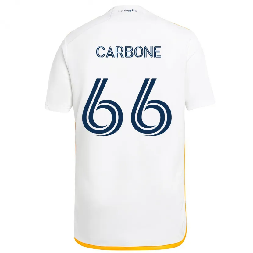 Danxen Kid Matteo Carbone #66 White Yellow Home Jersey 2024/25 T-Shirt