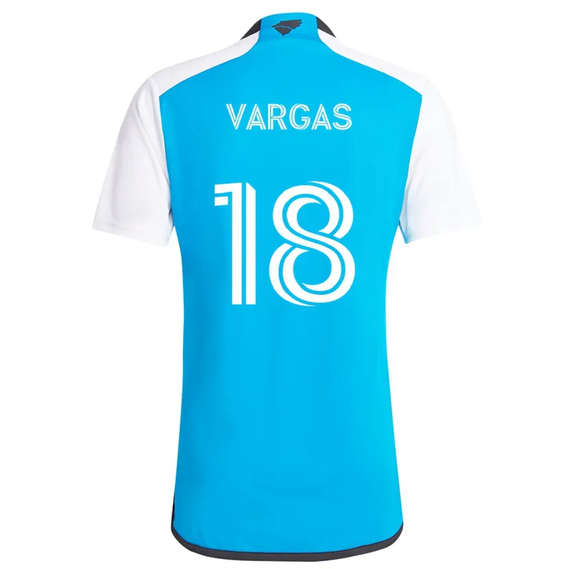 Danxen Kid Kerwin Vargas #18 Blue White Home Jersey 2024/25 T-Shirt