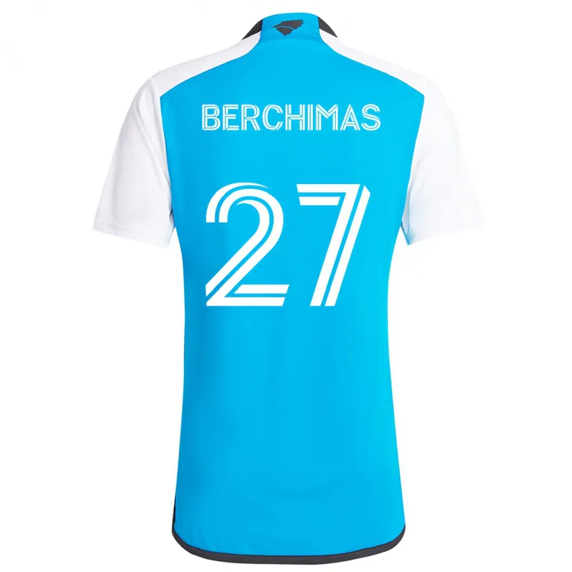 Danxen Kid Nimfasha Berchimas #27 Blue White Home Jersey 2024/25 T-Shirt