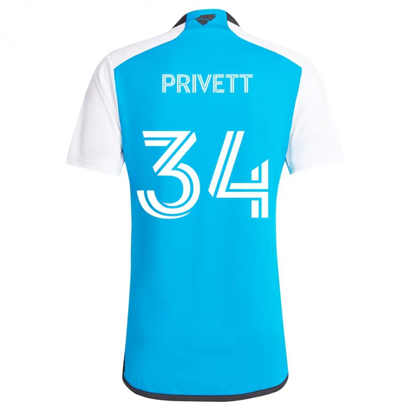 Danxen Kid Andrew Privett #34 Blue White Home Jersey 2024/25 T-Shirt