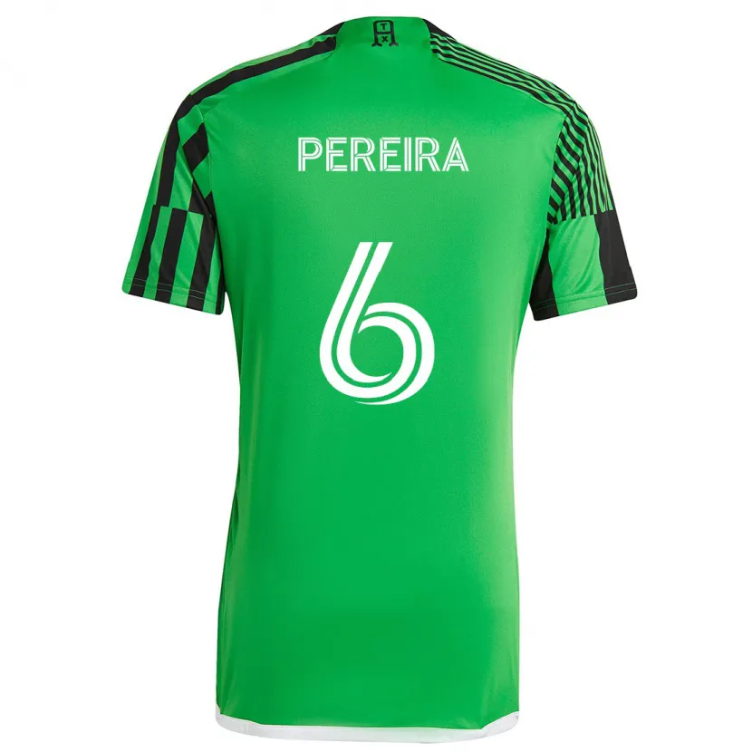 Danxen Kid Daniel Pereira #6 Green Black Home Jersey 2024/25 T-Shirt