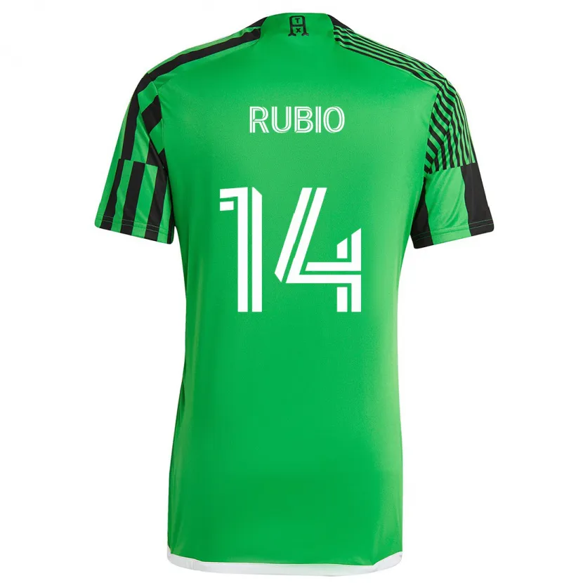 Danxen Kid Diego Rubio #14 Green Black Home Jersey 2024/25 T-Shirt