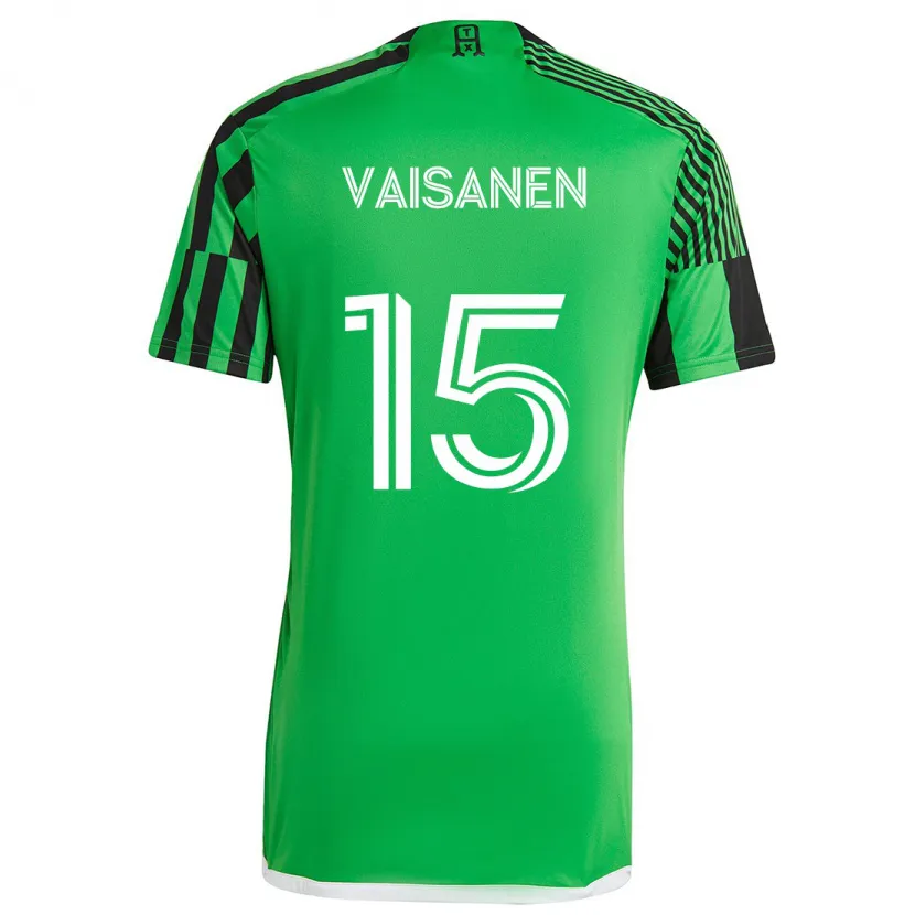 Danxen Kid Leo Väisänen #15 Green Black Home Jersey 2024/25 T-Shirt