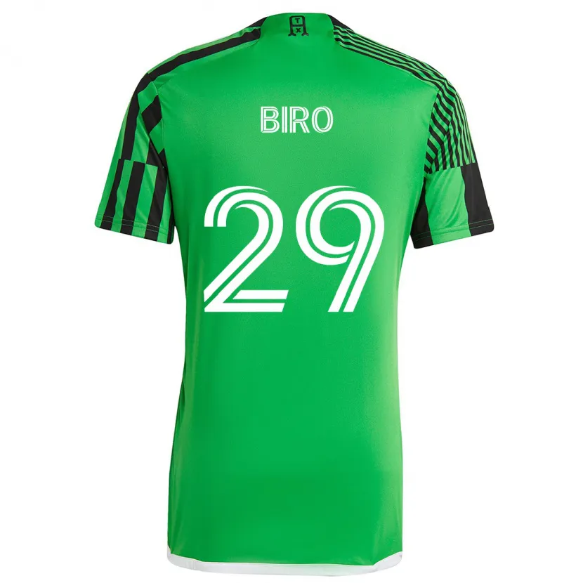 Danxen Kid Guilherme Biro #29 Green Black Home Jersey 2024/25 T-Shirt