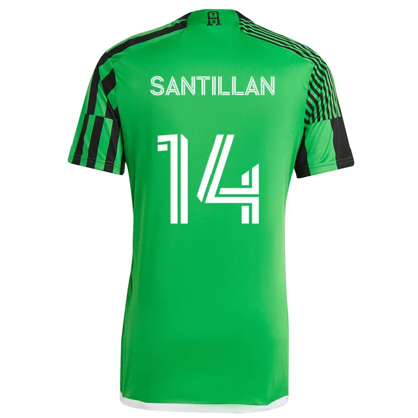 Danxen Kid Jonathan Santillan #14 Green Black Home Jersey 2024/25 T-Shirt