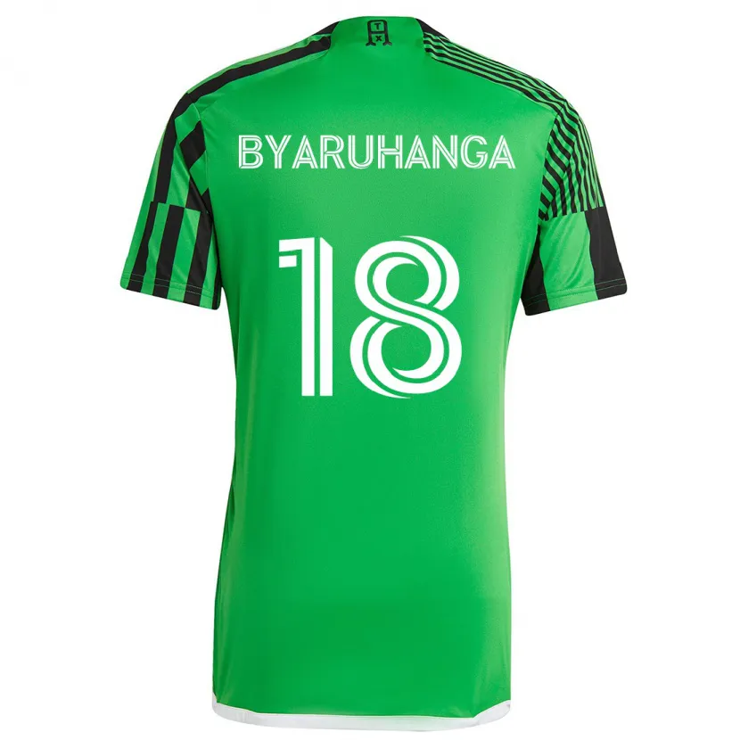 Danxen Kid Bobosi Byaruhanga #18 Green Black Home Jersey 2024/25 T-Shirt